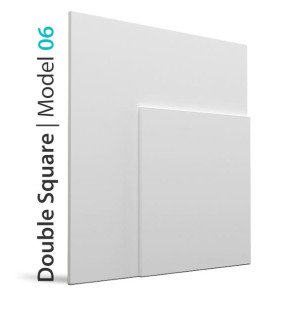 Loft Design Panel gipsowy Model 06 (A/B) DOUBLE SQUARE 60x60 cm