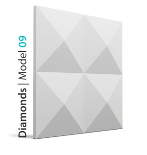 Loft Design Panel gipsowy Model 09 DIAMONDS 60x60 cm