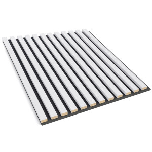 Panel akustyczny drewniany 3D Lameo 60x60cm - biały mat LAMEO_A110