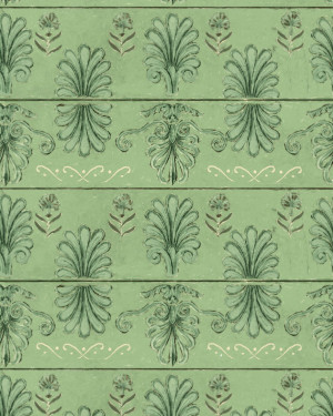 Tapeta MINDTHEGAP Sundance Villa Mykonos Villa Motif Island Green WP30040