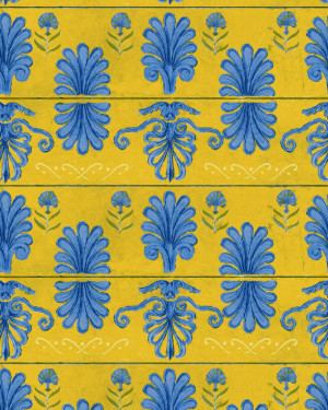 Tapeta MINDTHEGAP Sundance Villa Mykonos Villa Motif Lemon WP30044