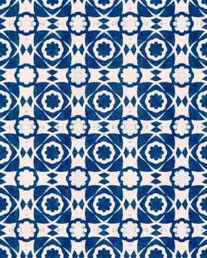 Tapeta MINDTHEGAP Sundance Villa AEGEAN TILES Indigo WP30051