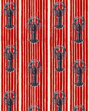 Tapeta MINDTHEGAP Sundance Villa MEDITERRANEAN LOBSTERS Red WP30064