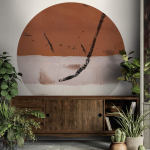 Tapeta w kole Wall Art Nocciola