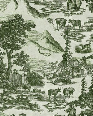 Tapeta MINDTHEGAP TYROL APRES-SKI HOME COLLECTION TOILE DU TYROL Evergreen WP30146
