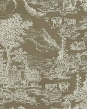Tapeta MINDTHEGAP TYROL APRES-SKI HOME COLLECTION TOILE DU TYROL Taupe WP30148