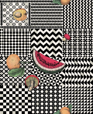 Tapeta dekoracyjna Cole&Son Fornasetti Senzo Tempo II Frutta e Geometrico 123/6027