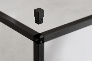 Kostka zakończeniowa do profili narożnych Lambro PQ-8-BLACK-BR
