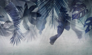 Grafika Metalic Art Tropikalne liście NG2022002 Blue