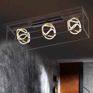 Lampa Sufitowa Gesa Fischer&Honsel LED 3x19W czarny metal