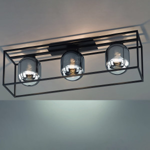 Lampa Sufitowa Regi Fischer&Honsel E27 3x40W czarny metal