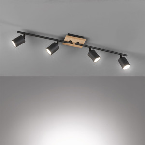 Lampa Sufitowa Holton Fischer&Honsel GU10 - LED 4x4W piaskowo-czarny metal