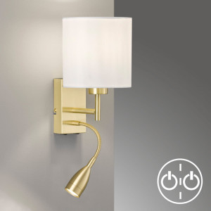 Lampa ścienna Dreamer Fischer&Honsel E27 1x40W w kolorze mosiądzu metal