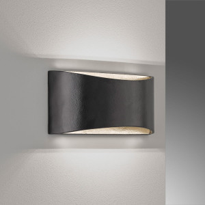 Lampa ścienna Arles Fischer&Honsel LED 2x6W czarny metal