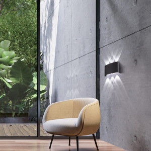 Lampa ścienna Nairobi Fischer&Honsel LED 6x1,5W czarny metal