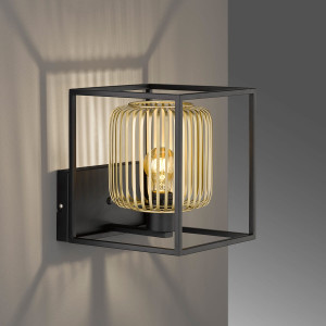 Lampa ścienna Caydo Fischer&Honsel E27 1x40W piaskowo-czarny metal
