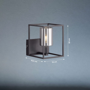Lampa ścienna Iska Fischer&Honsel E14 1x10W piaskowo-czarny metal