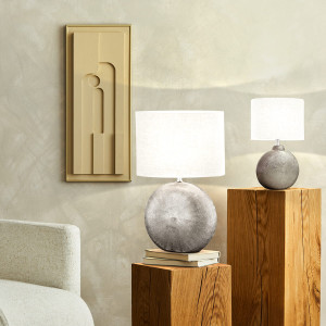 Lampa stołowa Tobse Fischer&Honsel E14 1x25W w kolorze srebrnym ceramika