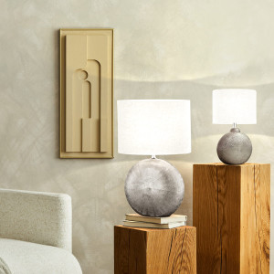Lampa stołowa Tobse Fischer&Honsel E27 1x40W w kolorze srebrnym ceramika