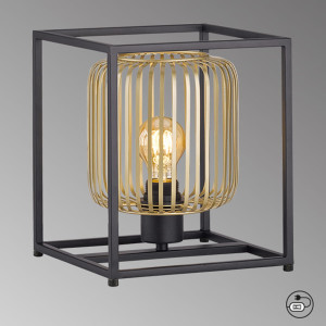 Lampa stołowa Caydo Fischer&Honsel E27 1x40W piaskowo-czarny metal