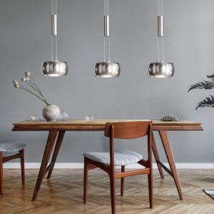 Lampa Wisząca Colette Fischer&Honsel LED 3x9W w kolorze niklu metal