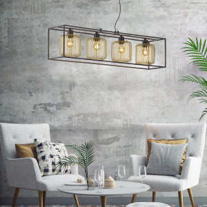 Lampa Wisząca Caydo Fischer&Honsel E27 4x40W piaskowo-czarny metal