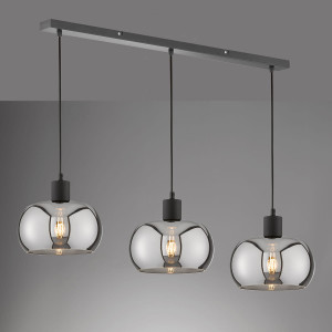 Lampa Wisząca Dima Fischer&Honsel E27 3x40W piaskowo-czarny metal