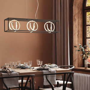 Lampa Wisząca Gisi Fischer&Honsel LED 3x13W czarny metal