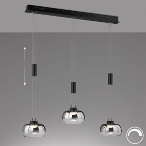 Lampa Wisząca Arosa Fischer&Honsel LED 3x9W piaskowo-czarny metal