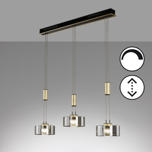 Lampa Wisząca Lavin Fischer&Honsel LED 3x9W piaskowo-czarny metal