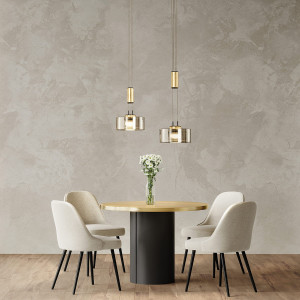 Lampa Wisząca Lavin Fischer&Honsel LED 2x9W piaskowo-czarny metal
