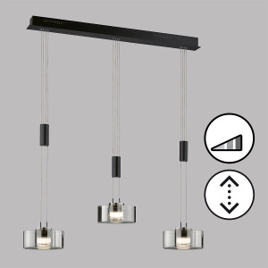 Lampa Wisząca Lavin Fischer&Honsel LED 3x9W piaskowo-czarny metal
