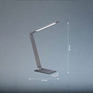 Lampa stołowa Geri Fischer&Honsel LED 1x8W antracytowo-szary metal