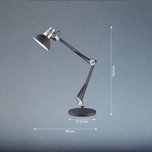 Lampa stołowa Pit Fischer&Honsel E27 1x40W czarny metal