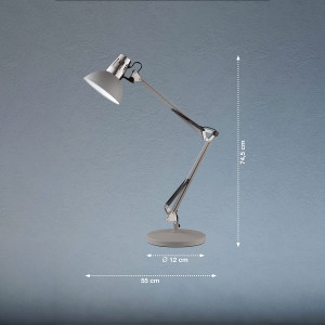 Lampa stołowa Pit Fischer&Honsel E27 1x40W szary metal