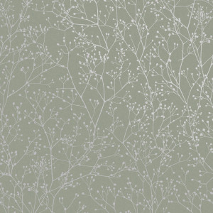 Tapeta Clarissa Hulse GYPSOPHILA WALLPAPER – SPRING GREEN & SILVER 120388