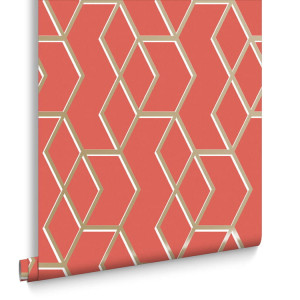 Tapeta dekoracyjna Graham&Brown Balance ARCHETYPE CORAL & GOLD 104736