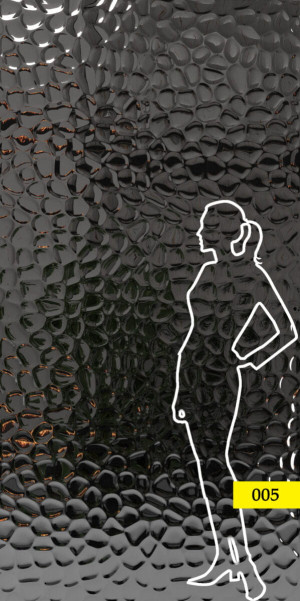 Panel dekoracyjny Studio Creative Shop ze stali nierdzewnej – BLACK fala 005
