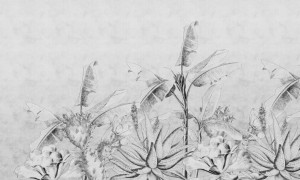 Tapeta na wymiar Wall Art Rainforest Sketch