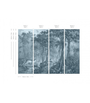 Wallcolors Tapeta Jungle Cat Blue