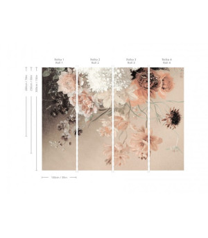 Wallcolors Tapeta Beige floral