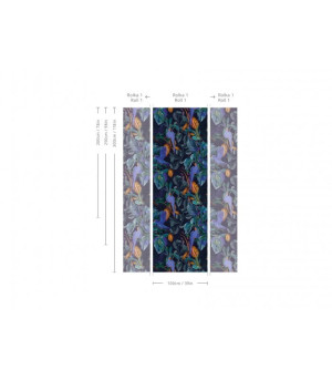 Wallcolors Tapeta Blue Parrots
