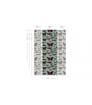 Wallcolors Tapeta Butterflies Turquoise
