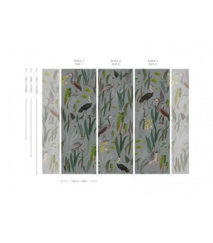 Wallcolors Tapeta Calm Heron Mint