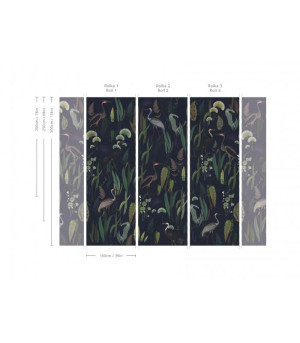 Wallcolors Tapeta Calm Heron Navy