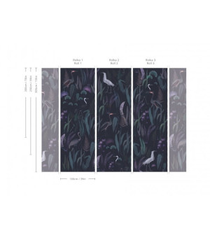 Wallcolors Tapeta Calm Heron Purple