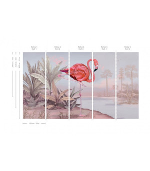 Wallcolors Tapeta Crimson Flamingo Pink