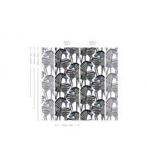Wallcolors Tapeta Dancing Zebras