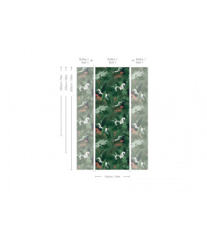Wallcolors Tapeta Dream Horses Green