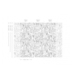 Wallcolors Tapeta Forest Friends Grey